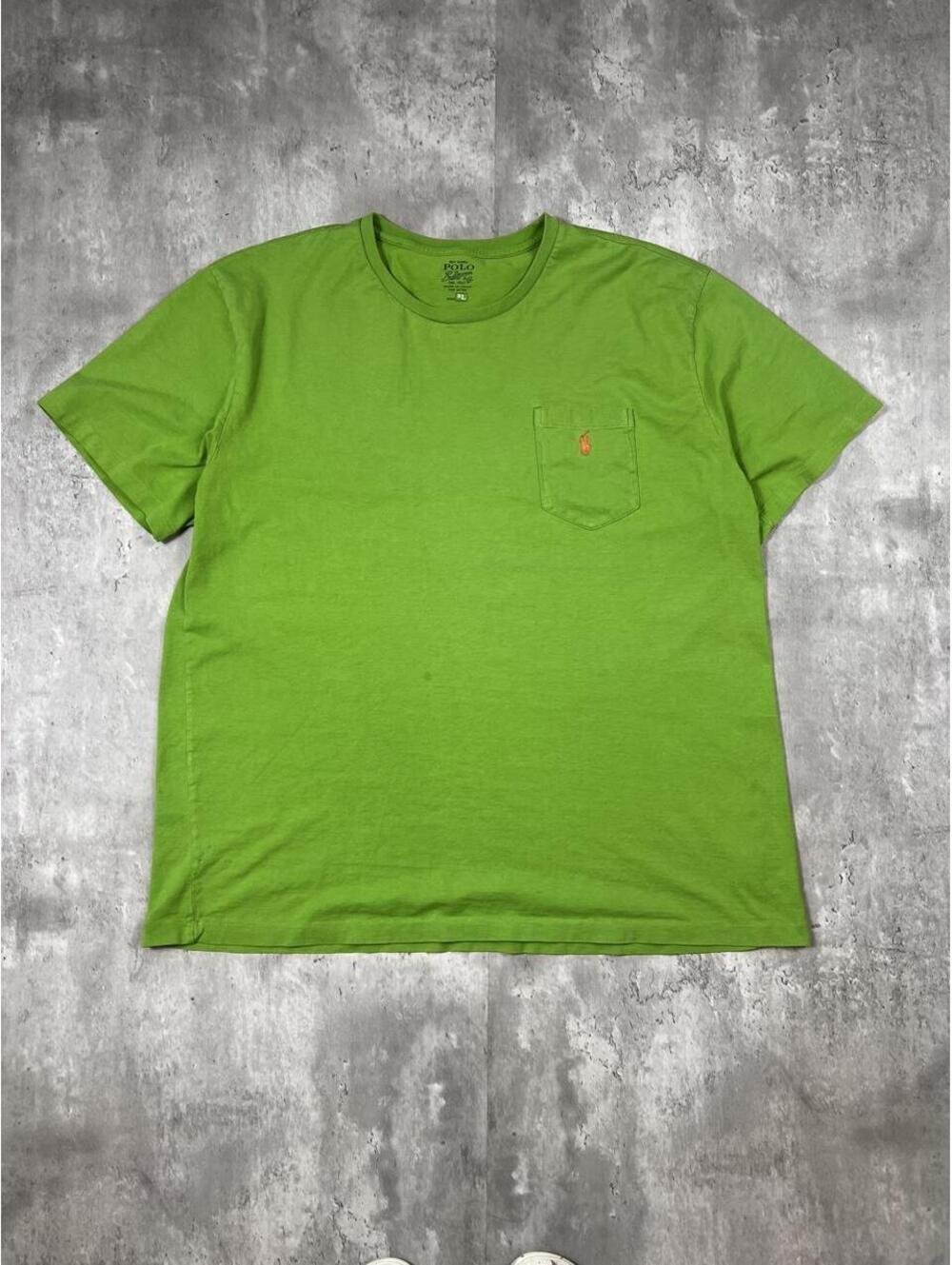 Polo Ralph Lauren Pocket T-Shirt Green Embroidered Pony Tee Cotton Casual